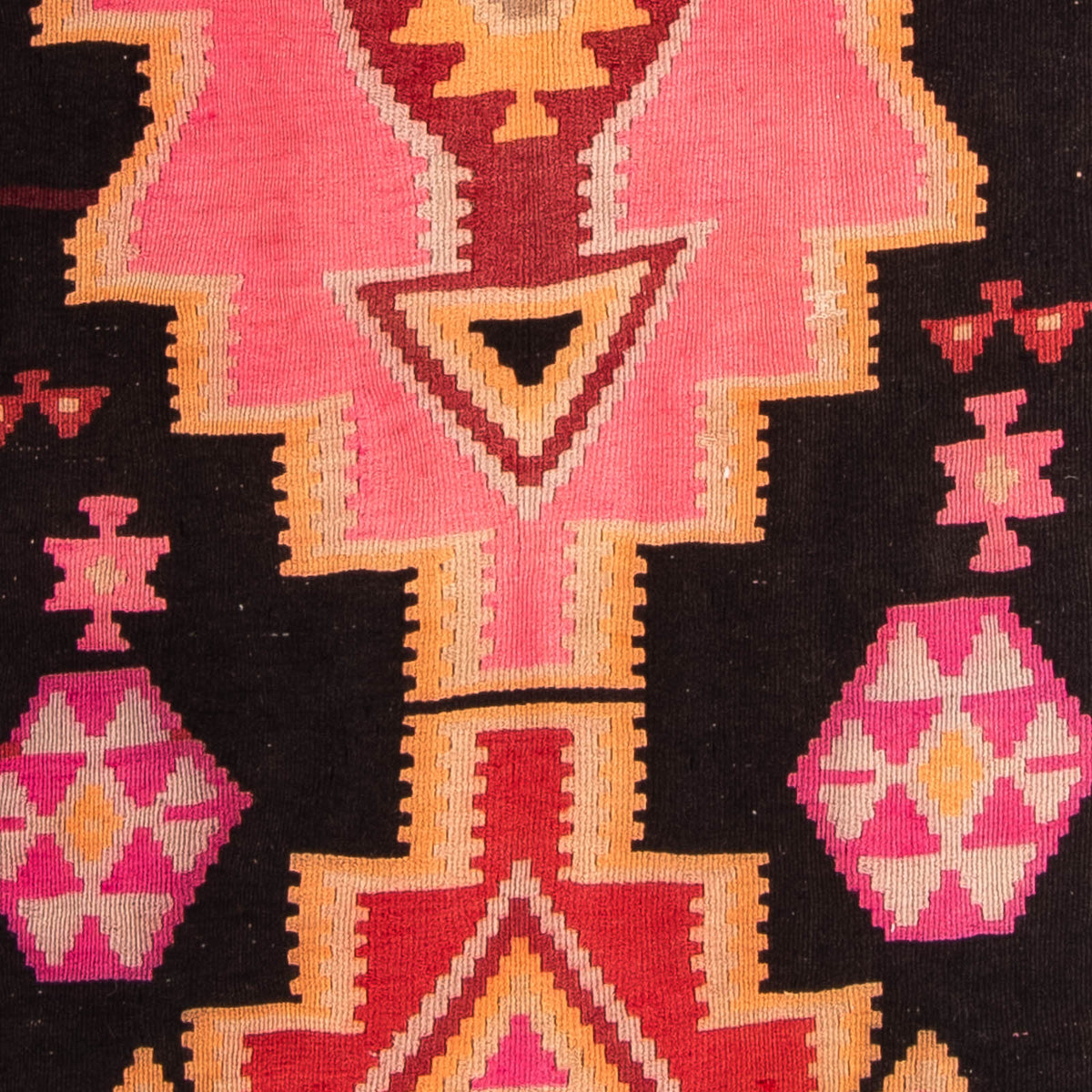 Løber Kelim-tæppe - gammelt - 330 x 150 cm - flerfarvet