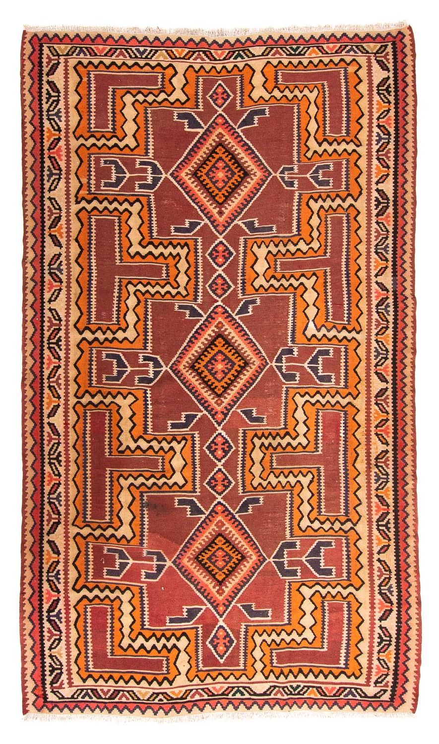 Kelim-tæppe - gammelt - 285 x 180 cm - flerfarvet