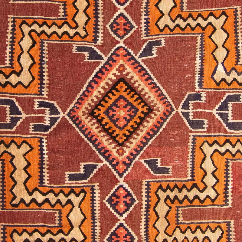 Kelim-tæppe - gammelt - 285 x 180 cm - flerfarvet