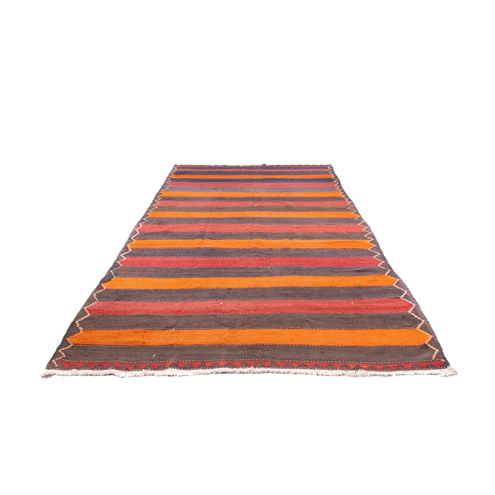 Kelim-tæppe - gammelt - 300 x 195 cm - flerfarvet