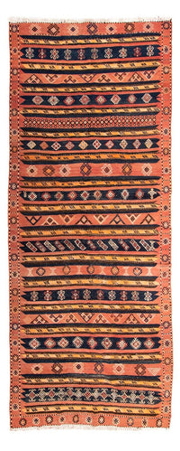 Kelim-tæppe - gammelt - 270 x 160 cm - flerfarvet