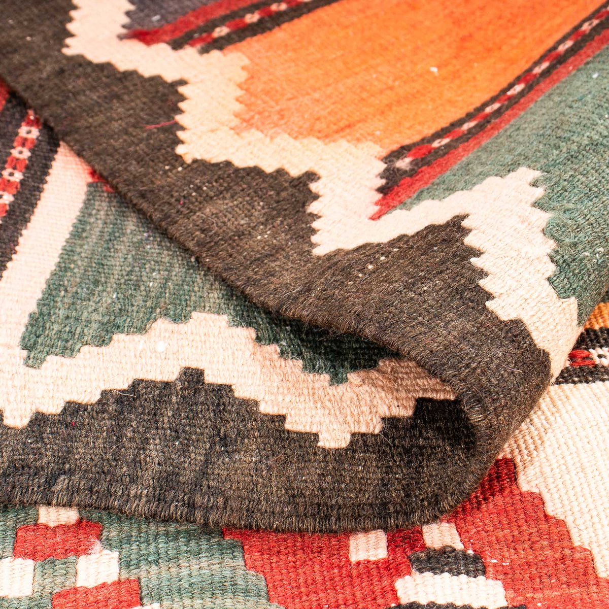 Løber Kelim-tæppe - gammelt - 310 x 155 cm - flerfarvet