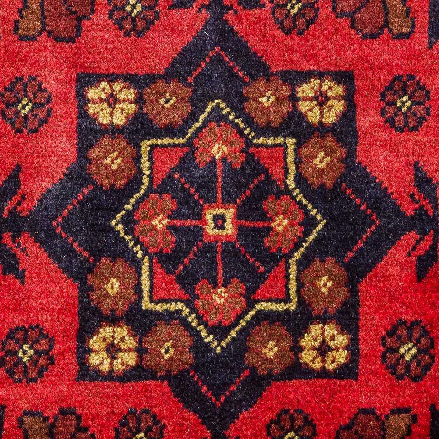 Afghansk tæppe - Kunduz - 196 x 124 cm - rød