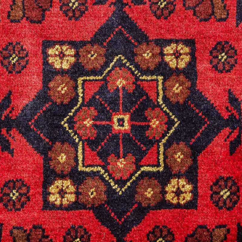Afghansk tæppe - Kunduz - 196 x 124 cm - rød
