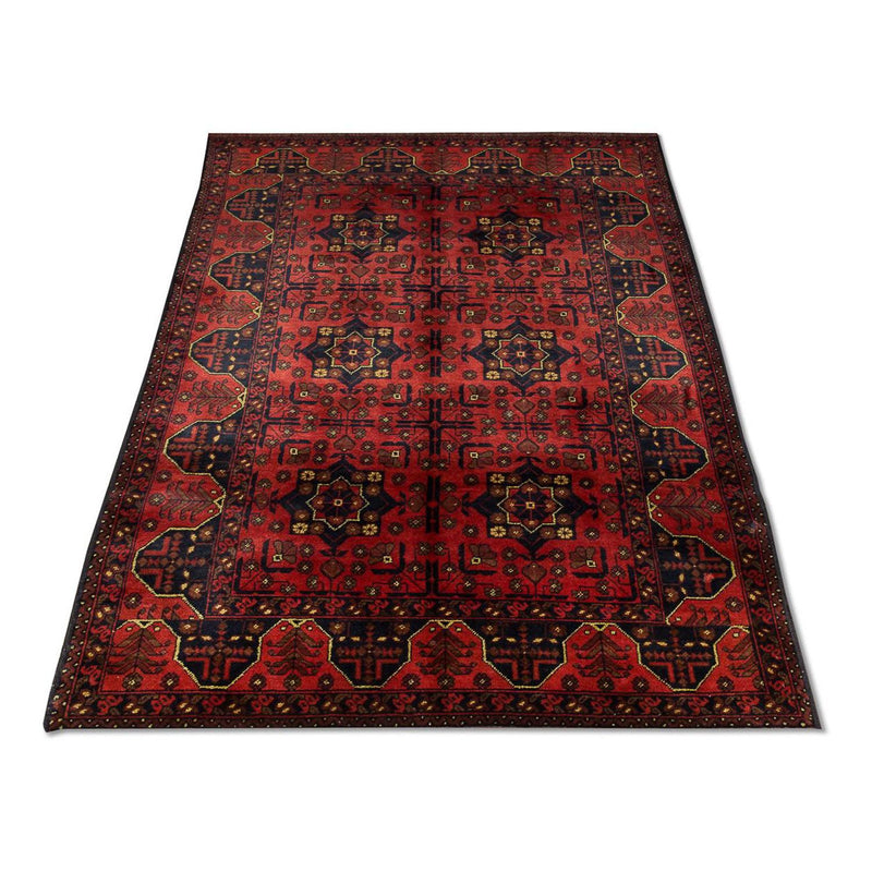 Afghansk tæppe - Kunduz - 196 x 124 cm - rød