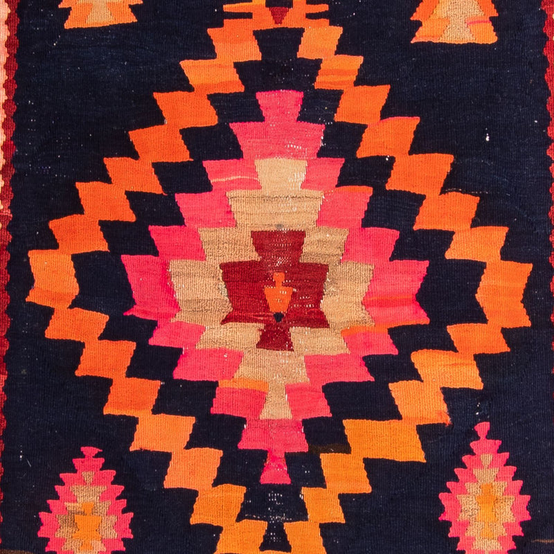 Kelim-tæppe - gammelt - 290 x 153 cm - flerfarvet