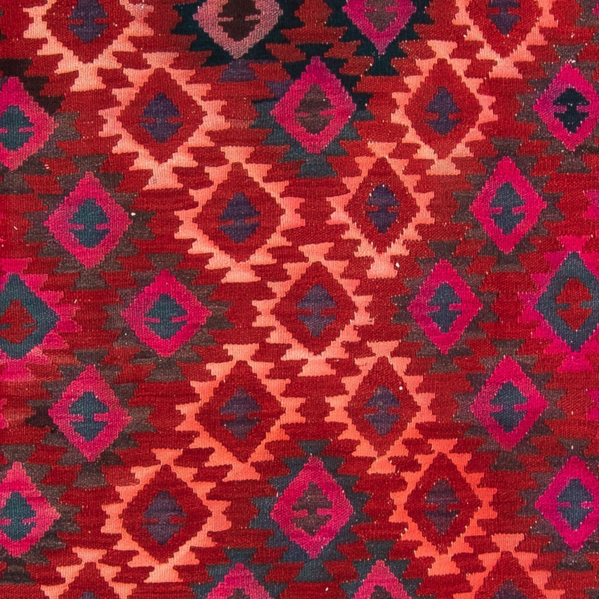 Løber Kelim-tæppe - gammelt - 350 x 150 cm - flerfarvet