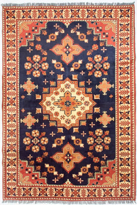 Afghansk tæppe - Hatshlu - 261 x 207 cm - blå