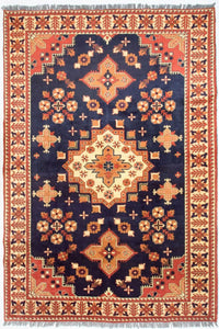 Afghansk tæppe - Hatshlu - 261 x 207 cm - blå