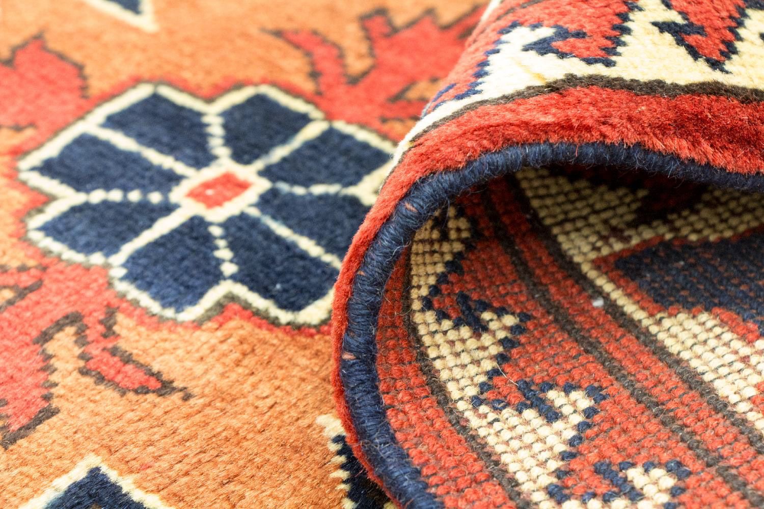 Afghansk tæppe - Hatshlu - 261 x 207 cm - blå