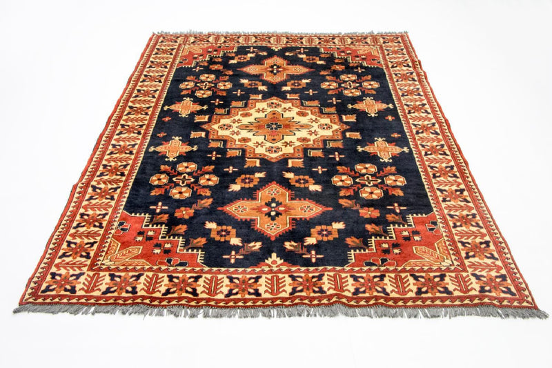 Afghansk tæppe - Hatshlu - 261 x 207 cm - blå