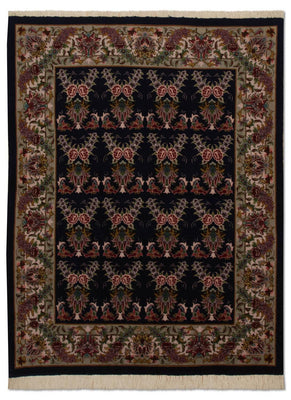 Persisk tæppe - Tabriz - Royal - 137 x 103 cm - mørkeblå