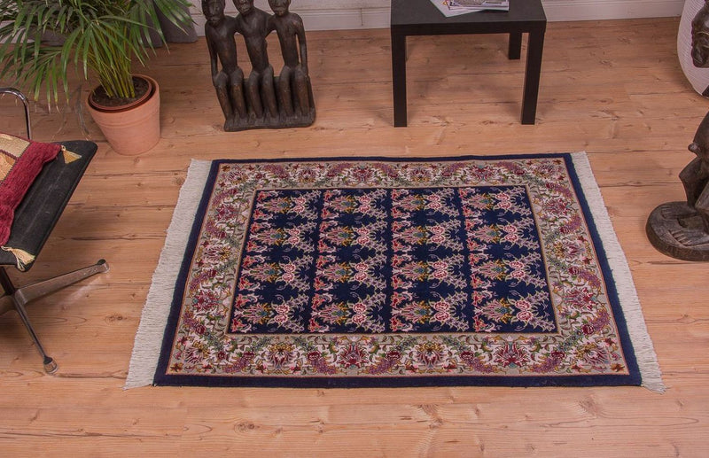 Persisk tæppe - Tabriz - Royal - 137 x 103 cm - mørkeblå