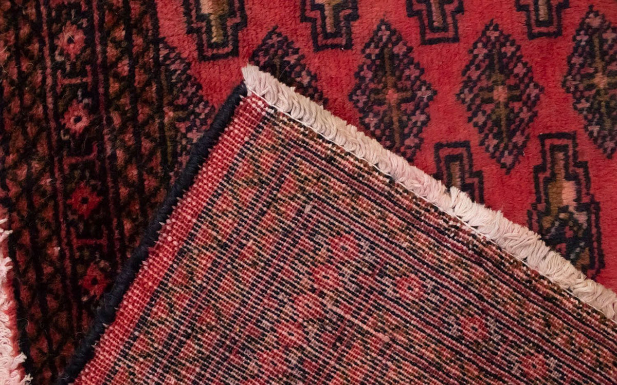 Turkaman-tæppe - 130 x 60 cm - rød