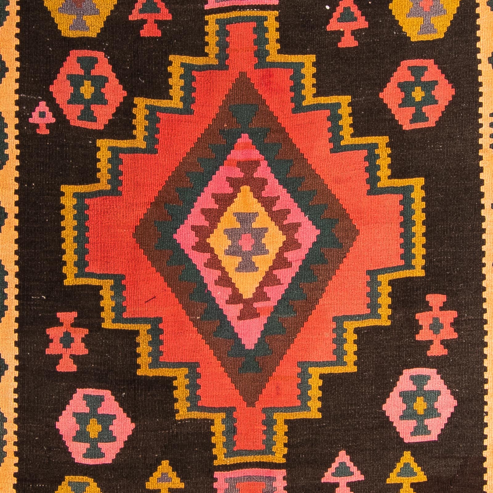 Løber Kelim-tæppe - gammelt - 300 x 150 cm - flerfarvet