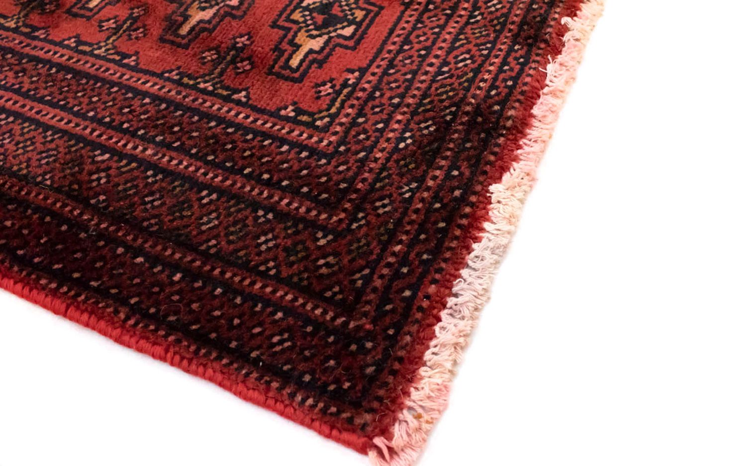 Turkaman-tæppe - 130 x 60 cm - rød