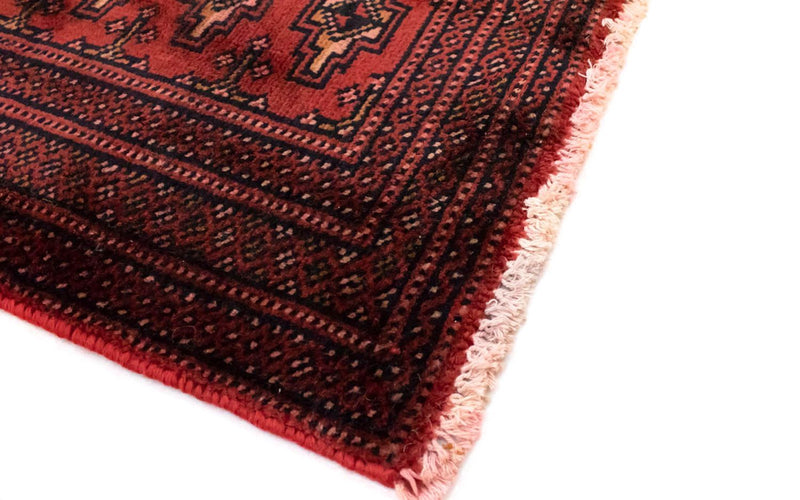Turkaman-tæppe - 130 x 60 cm - rød