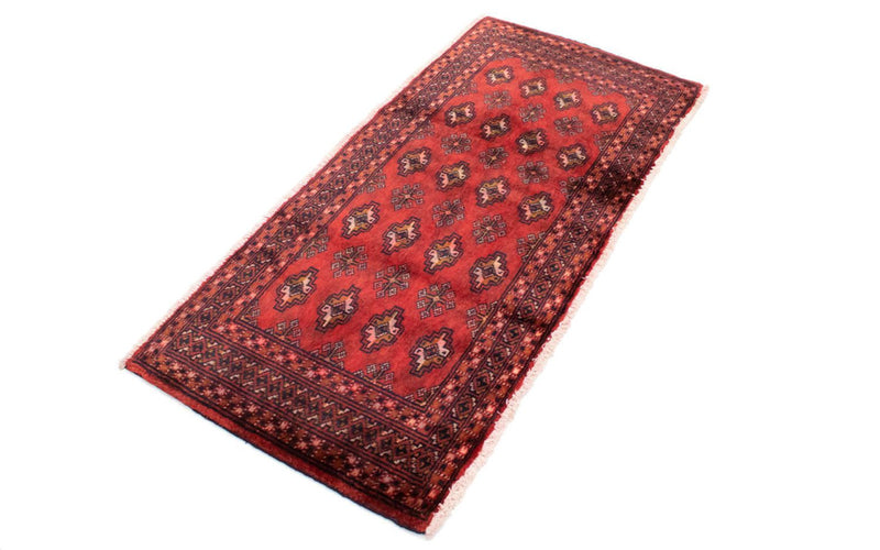 Turkaman-tæppe - 130 x 60 cm - rød