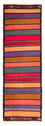 Løber Kelim-tæppe - gammelt - 370 x 137 cm - flerfarvet