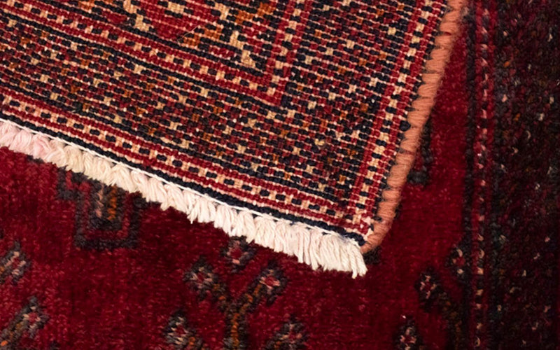 Turkaman-tæppe - 130 x 60 cm - rød