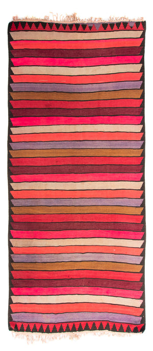 Løber Kelim-tæppe - gammelt - 340 x 160 cm - flerfarvet