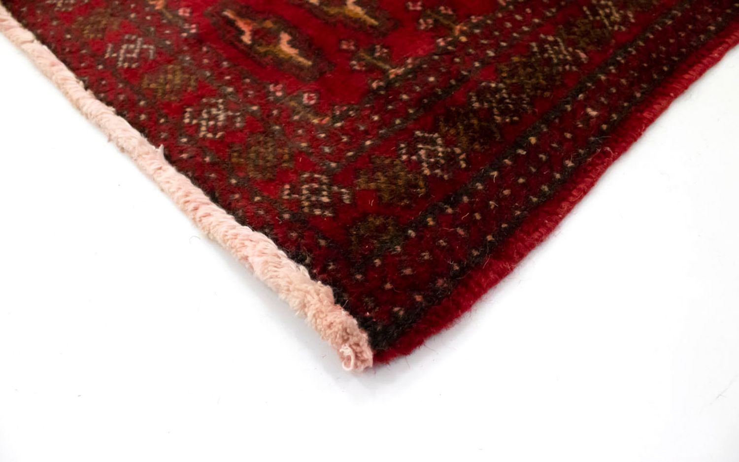 Turkaman-tæppe - 130 x 60 cm - rød