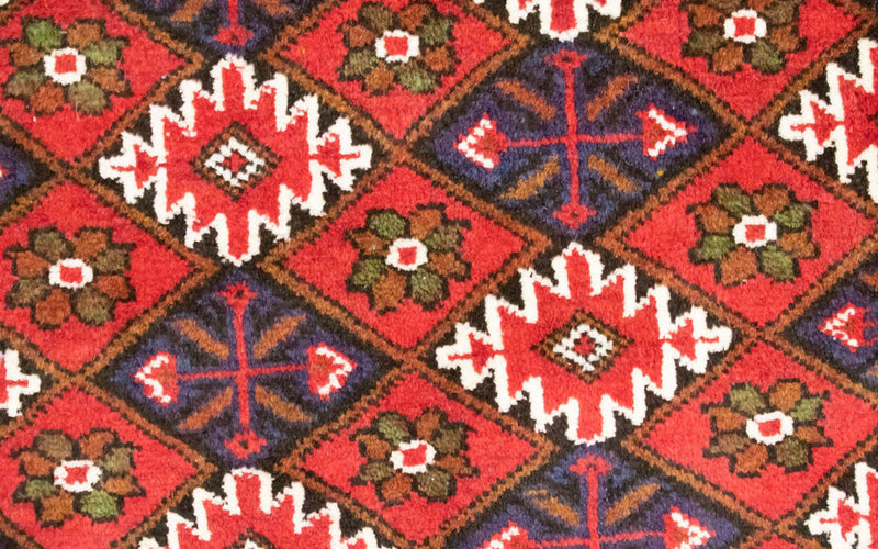 Turkaman-tæppe - 130 x 60 cm - rød