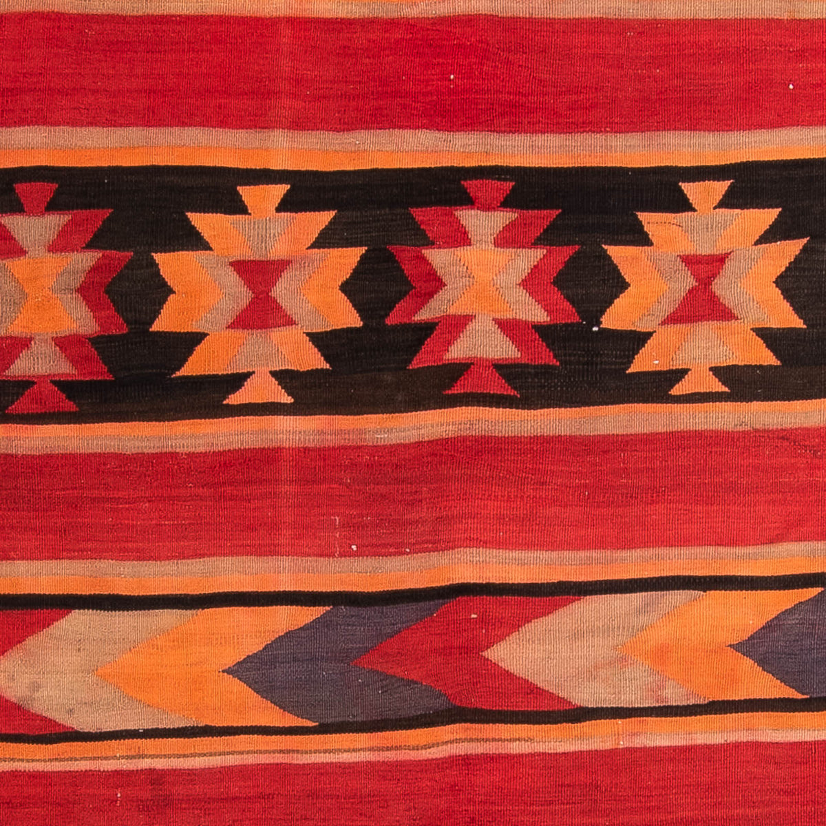 Løber Kelim-tæppe - gammelt - 325 x 150 cm - flerfarvet