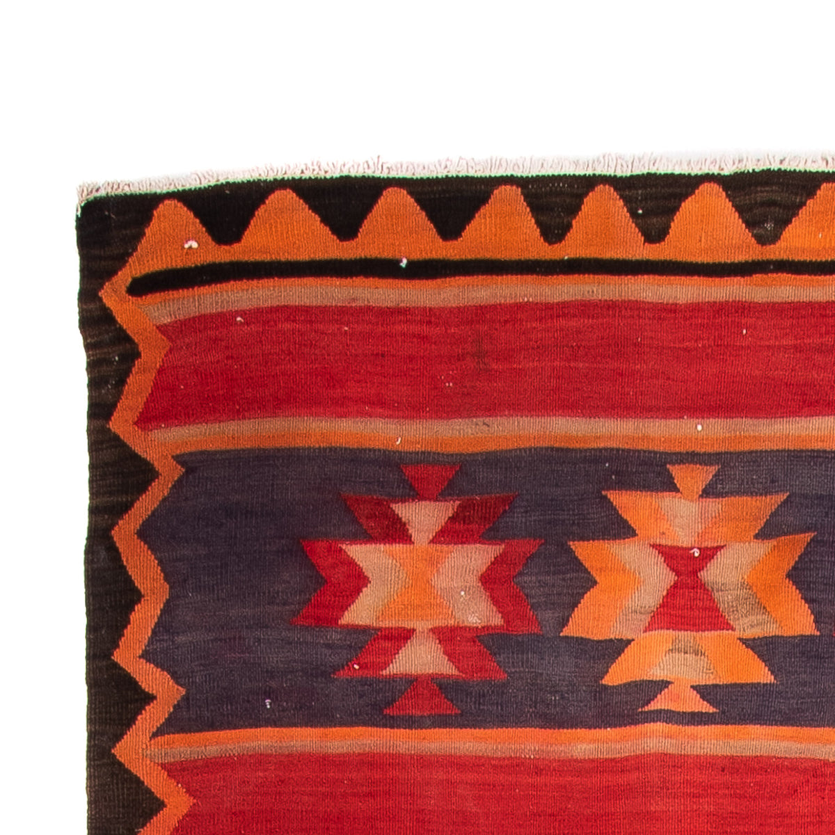 Løber Kelim-tæppe - gammelt - 325 x 150 cm - flerfarvet