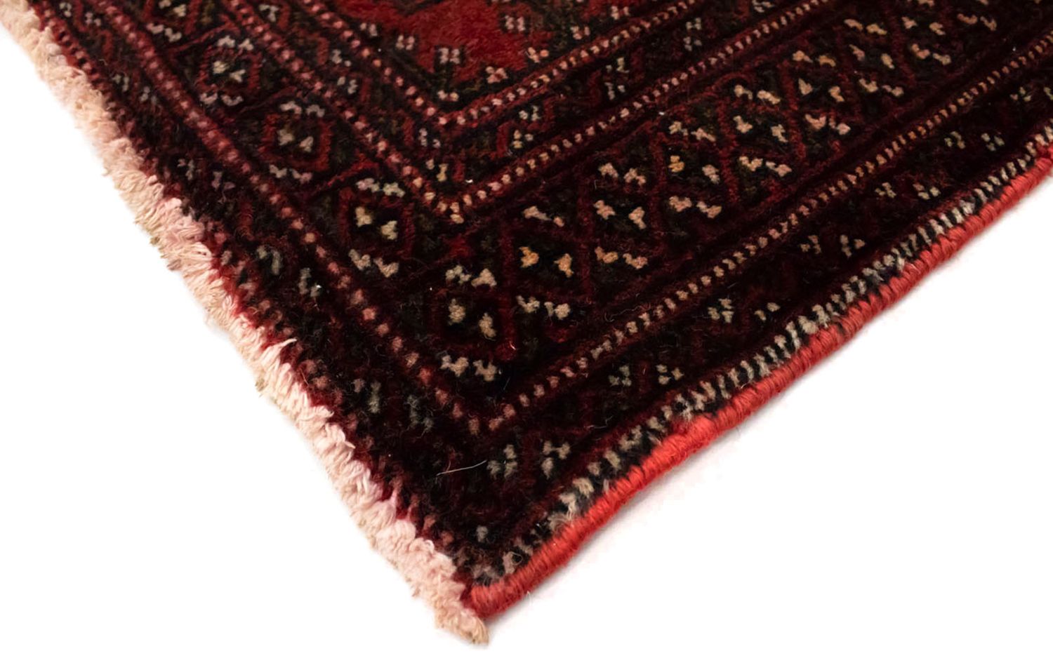 Turkaman-tæppe - 130 x 60 cm - rød