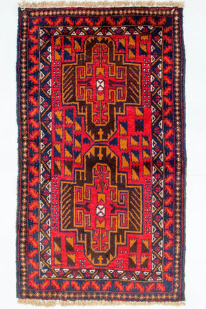 Baluch-tæppe - 142 x 84 cm - rød