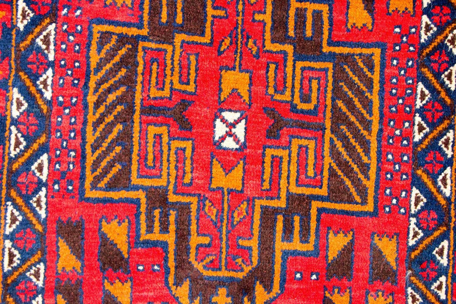 Baluch-tæppe - 142 x 84 cm - rød