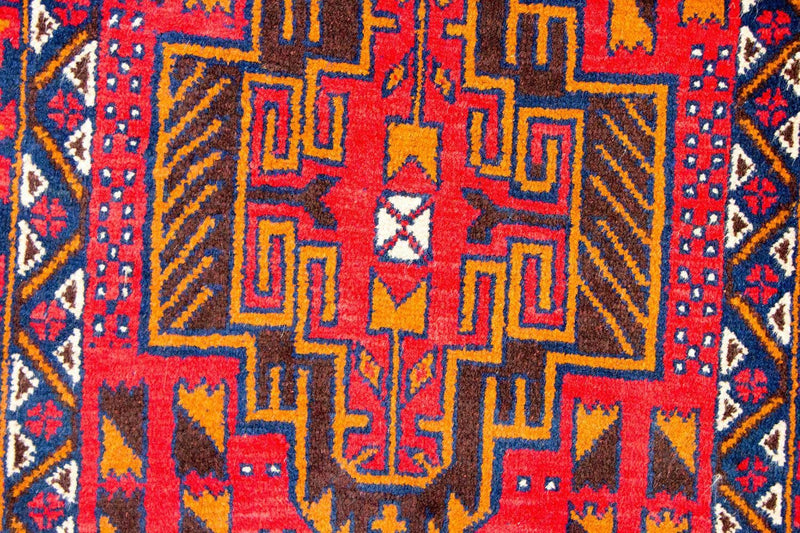 Baluch-tæppe - 142 x 84 cm - rød
