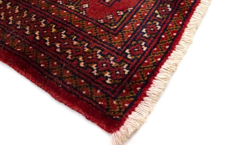 Turkaman-tæppe - 130 x 60 cm - rød