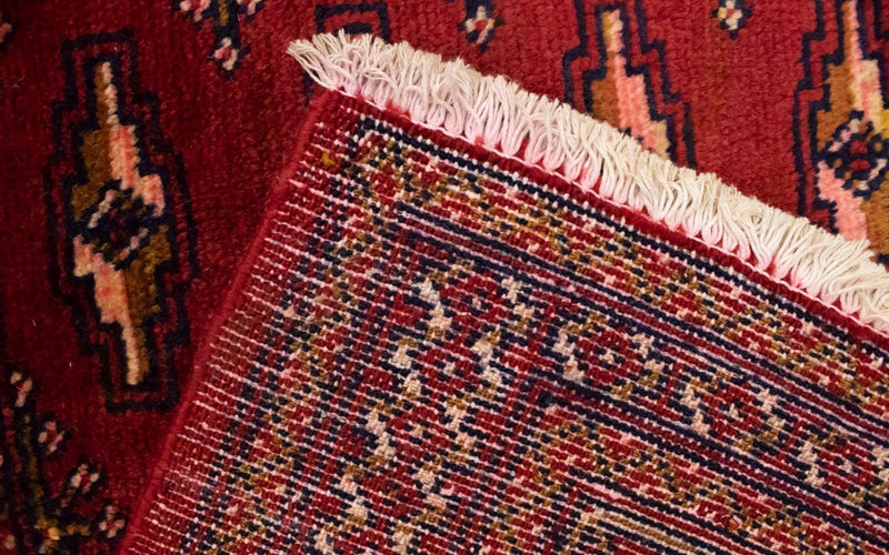 Turkaman-tæppe - 130 x 60 cm - rød