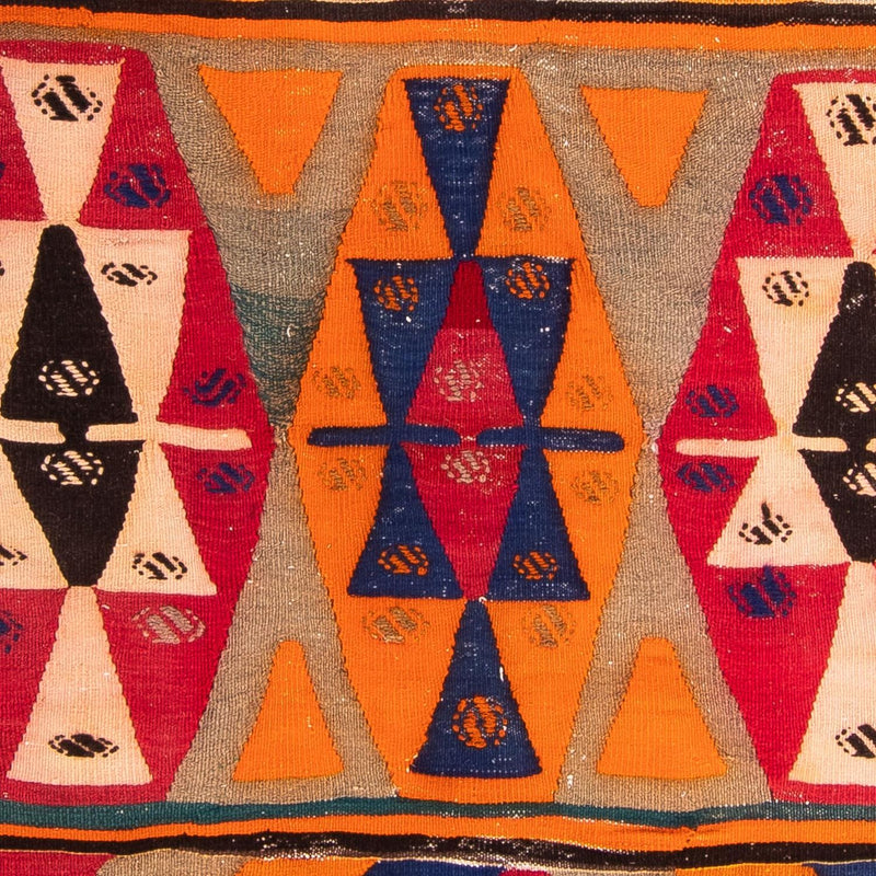 Løber Kelim-tæppe - gammelt - 300 x 160 cm - flerfarvet