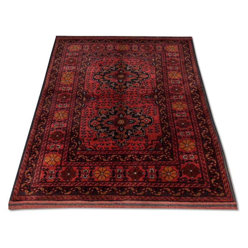 Afghansk tæppe - Kunduz - 138 x 96 cm - rød