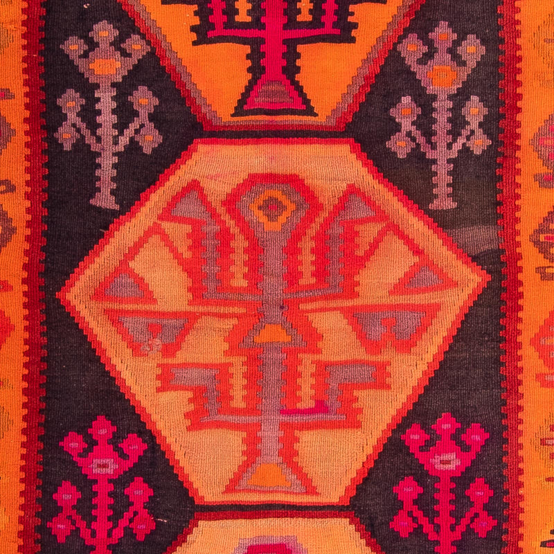 Løber Kelim-tæppe - gammelt - 360 x 140 cm - flerfarvet