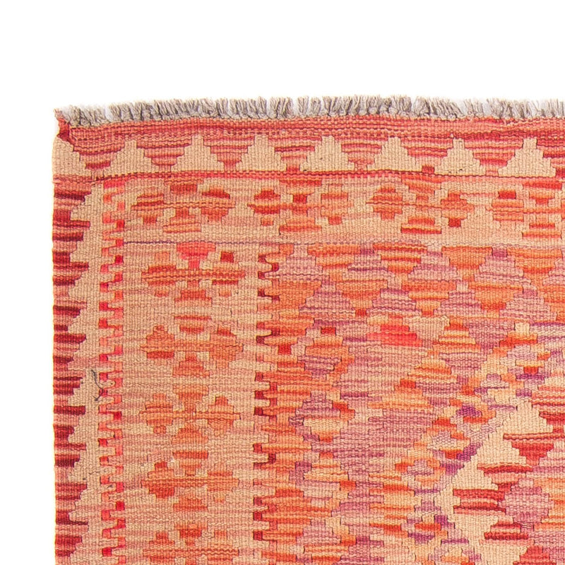 Kelim Carpet - Splash - 185 x 101 cm - lysrød
