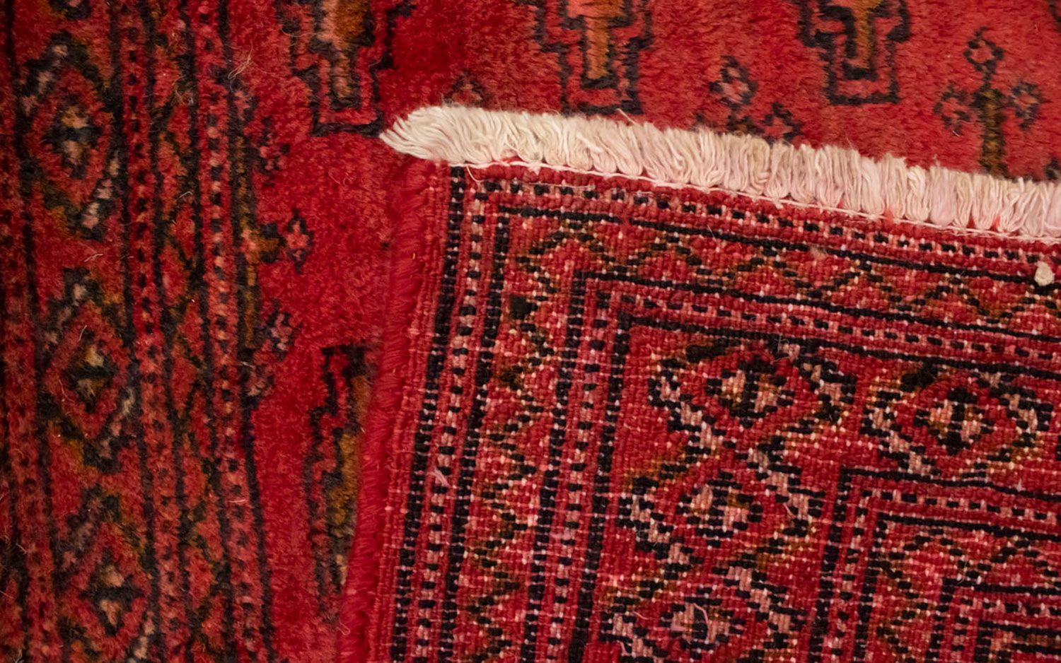 Turkaman-tæppe - 130 x 60 cm - rød