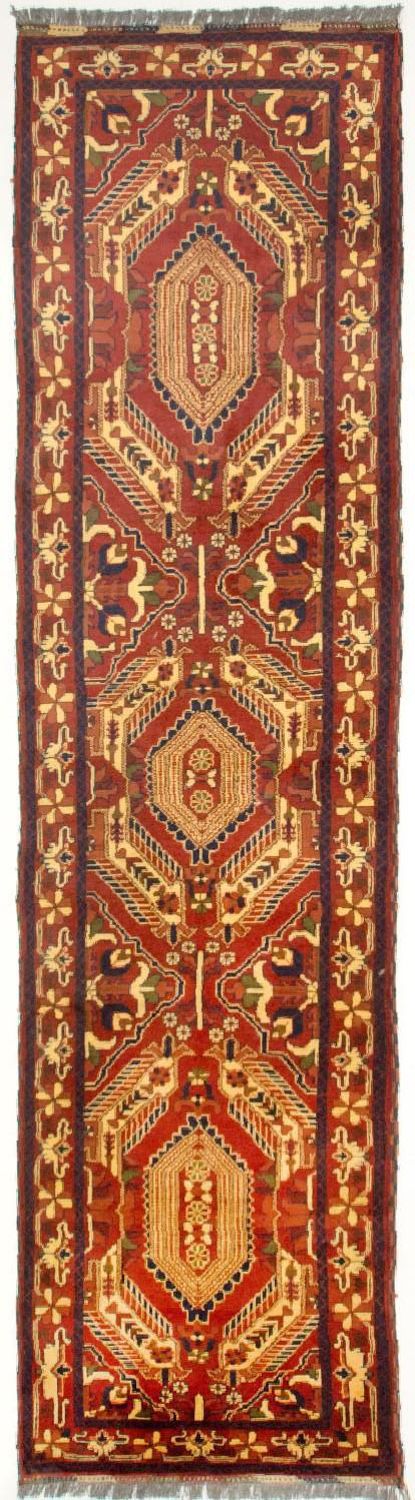 Løber Afghansk tæppe - Hatshlu - 307 x 83 cm - rød