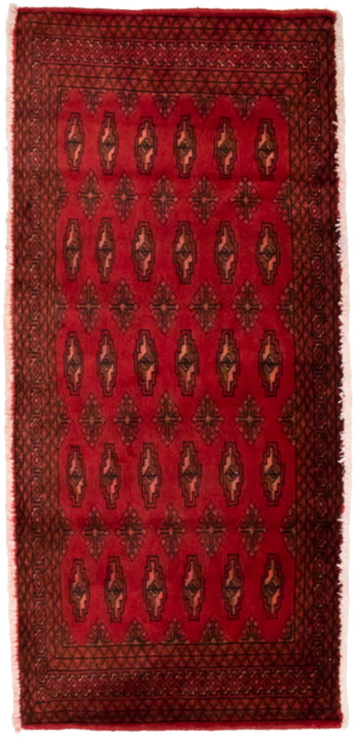 Turkaman-tæppe - 130 x 60 cm - rød