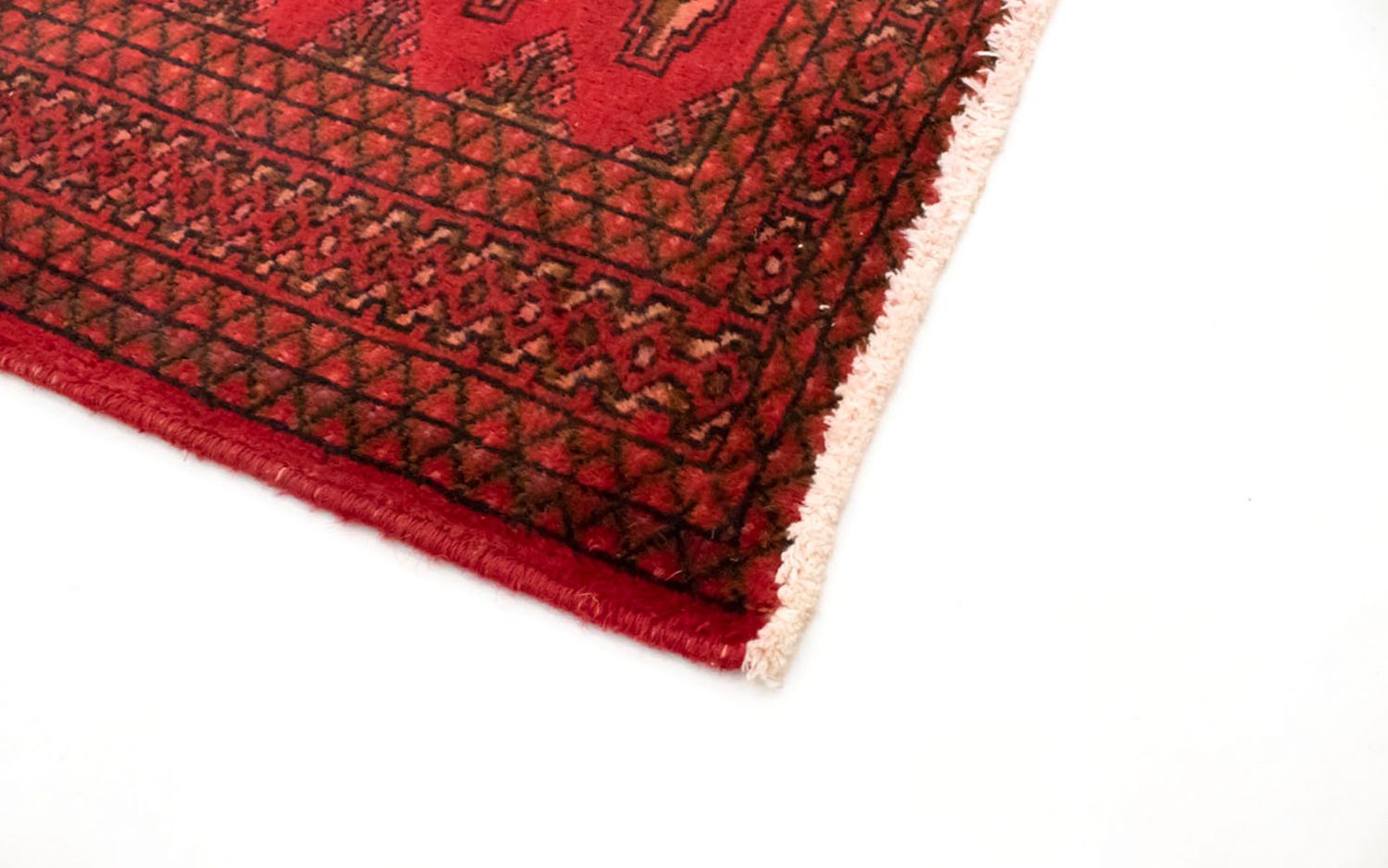 Turkaman-tæppe - 130 x 60 cm - rød