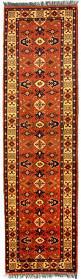 Løber Afghansk tæppe - Hatshlu - 305 x 84 cm - orange