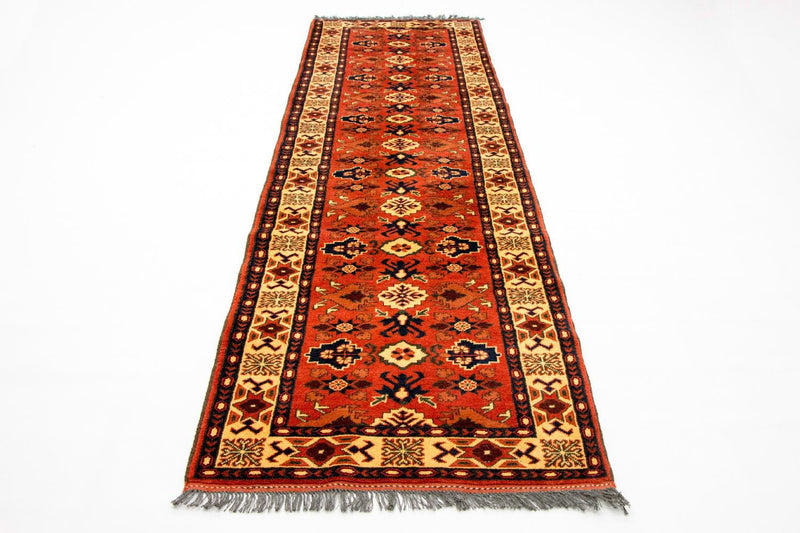 Løber Afghansk tæppe - Hatshlu - 305 x 84 cm - orange
