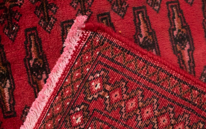 Turkaman-tæppe - 130 x 60 cm - rød