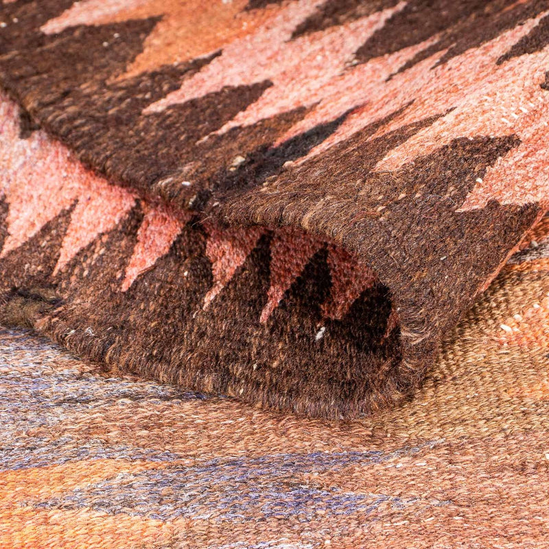 Løber Kelim-tæppe - gammelt - 380 x 140 cm - flerfarvet