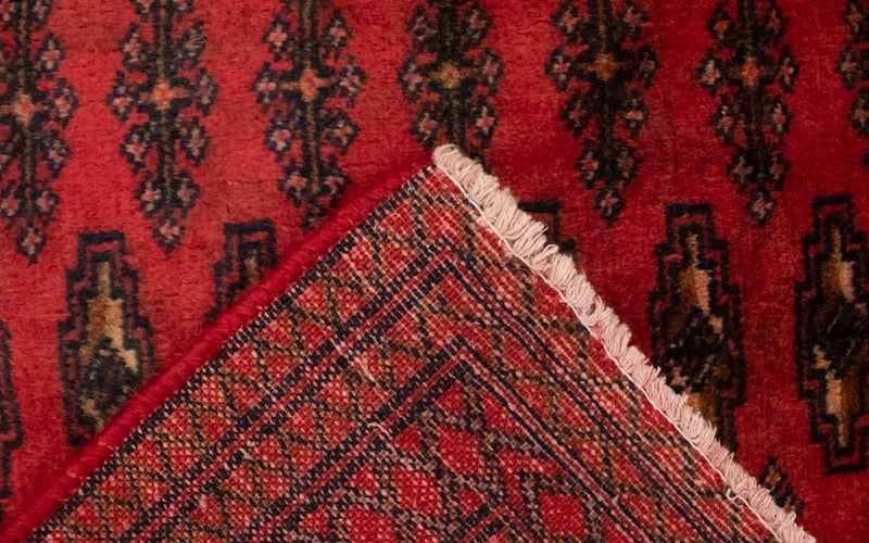 Turkaman-tæppe - 130 x 60 cm - rød