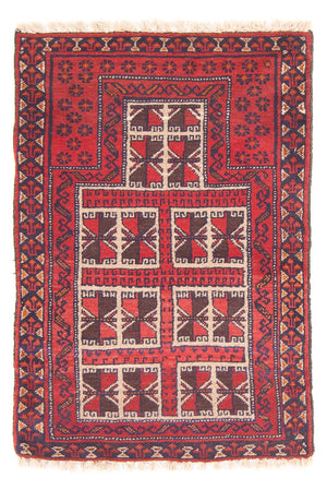 Baluch-tæppe - Bøn tæppe - 127 x 80 cm - rød