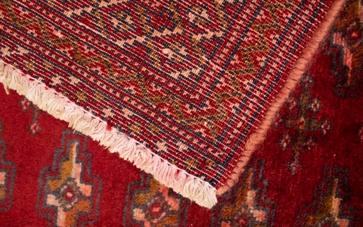 Turkaman-tæppe - 130 x 60 cm - rød